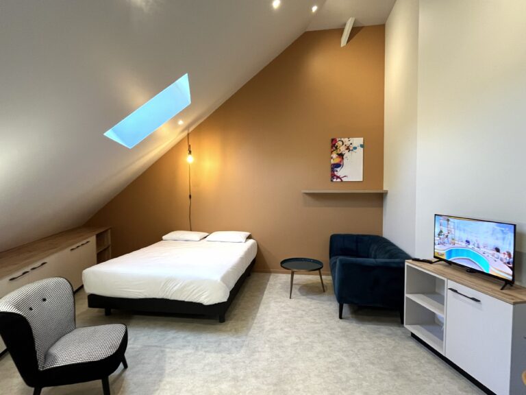 Chambre double et salon T2